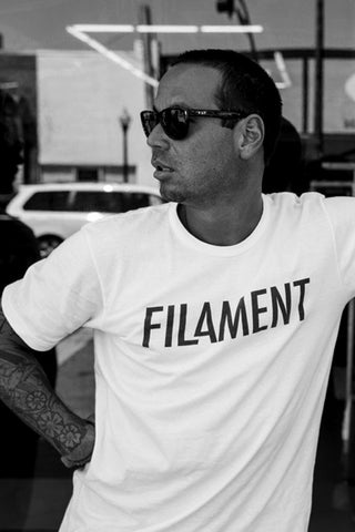 Tim Gavin in the Filament Logo Tee - Black/White