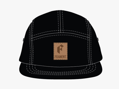 Patch 5 Panel Hat - Black